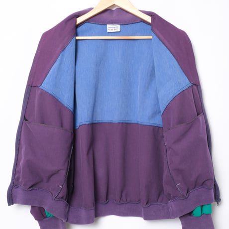 80s Vintage adidas Ventex Track Jacket Purple × Green × Blue (Made in France)