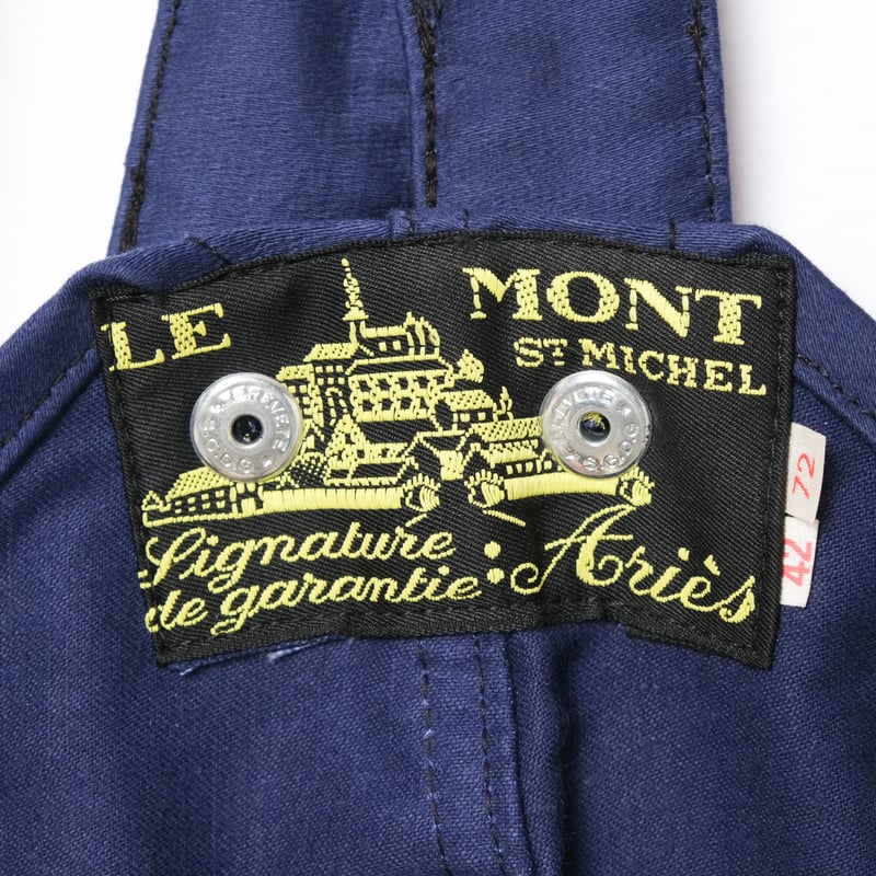 40-50s Le Mont St Michel Blue Moleskin Work Ov 40-50s Le Mont St Michel Blue Moleskin Work Ov