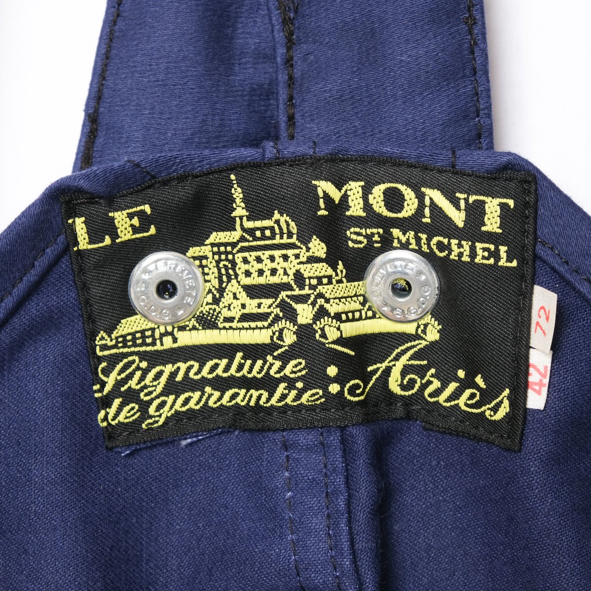 40-50s Le Mont St Michel Blue Moleskin Work Ov 40-50s Le Mont St Michel Blue Moleskin Work Ov