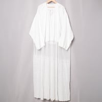 -30s France Antique Linen Long Church Smock