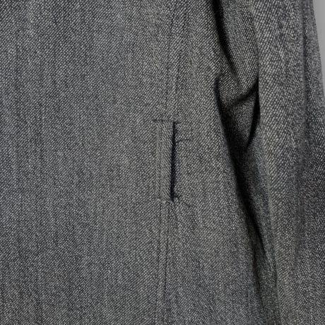 40-50 France Vintage Le Rhin Black Chambray Atelier Coat Shop Coat Size M