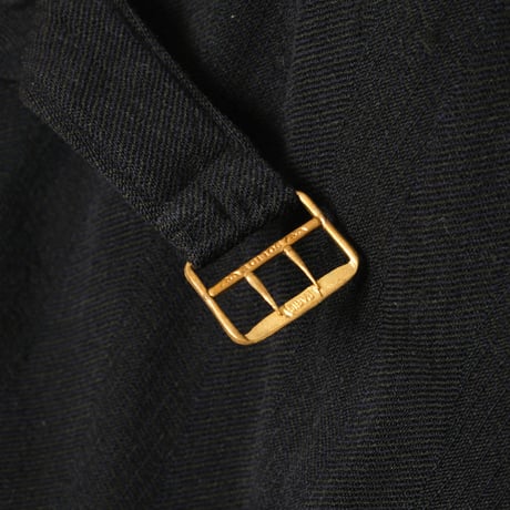 30-40s France Vintage Wool Black Trousers