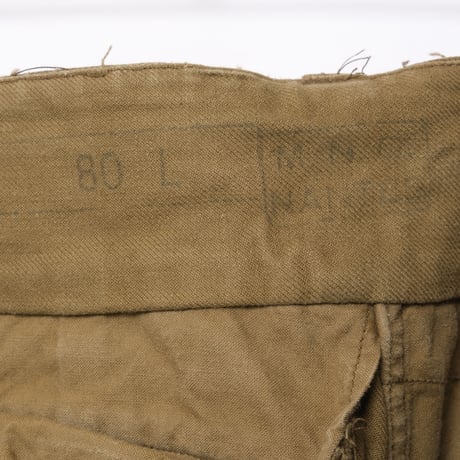 French Army M47 Trousers Early 比翼 MetalButton Size 80L