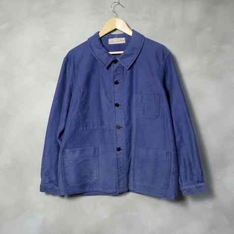 40-50s Le Mont St Martin Blue Moleskin Jacket