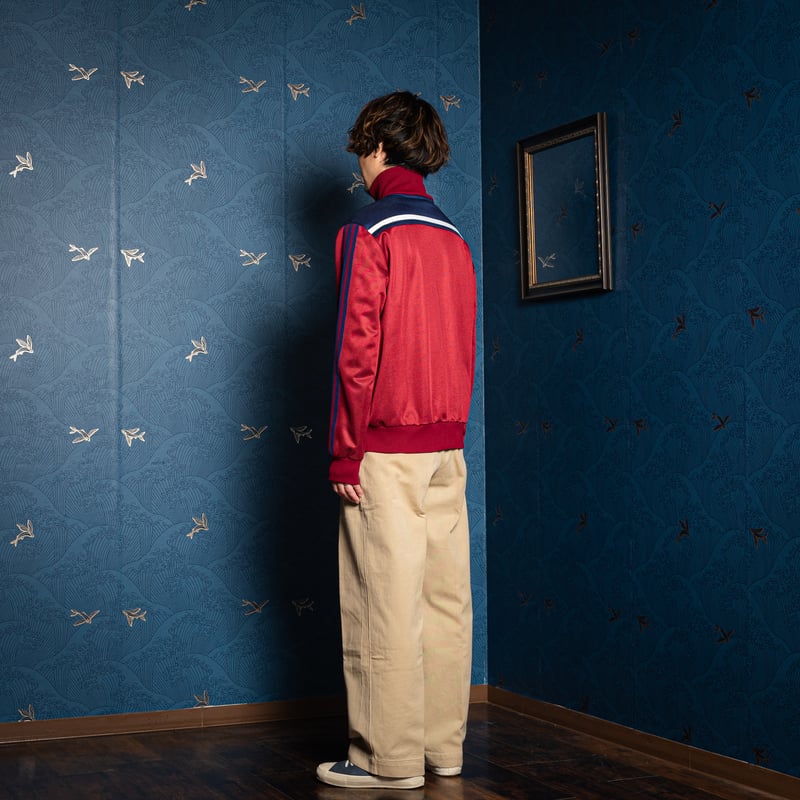 80s Vintage adidas Track Jacket Bordeaux × Navy