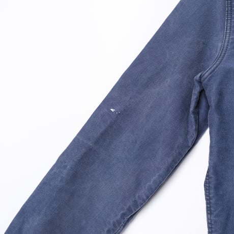 40s-50s France Vintage Adolphe Lafont Blue Moleskin Work Jacket