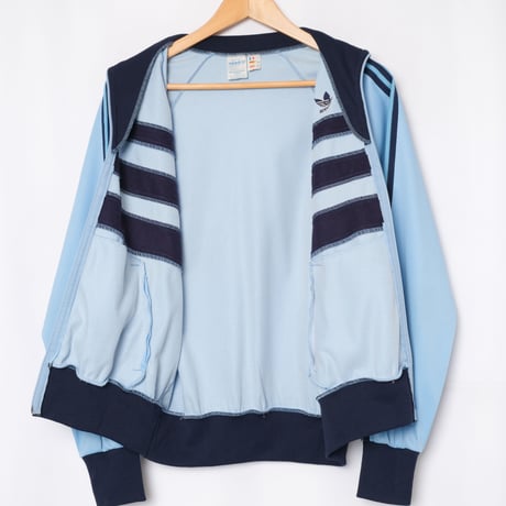 70-80s Vintage adidas Ventex Track Jacket Model  First Right Blue×Navy (Made in France) 174-1