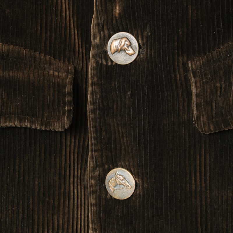 ~30s フランス　ビンテージ　ブラウンリネンハンティング　セットアップ 1930's Vintage French Hunting Jacket 