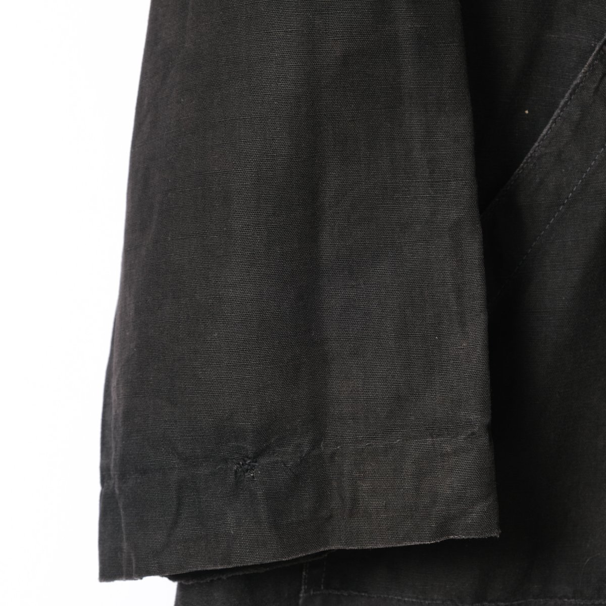 40-50s France Vintage VETRA Black Cotton Linen  