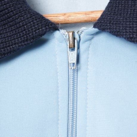 70-80s Vintage adidas Track Jacket Light Blue × Navy (Made in France)