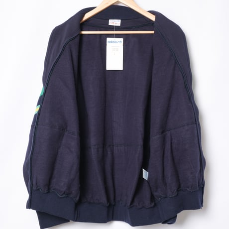 80s Vintage adidas Ventex Green × Navy Track Jacket Dead Stock (Made in France)