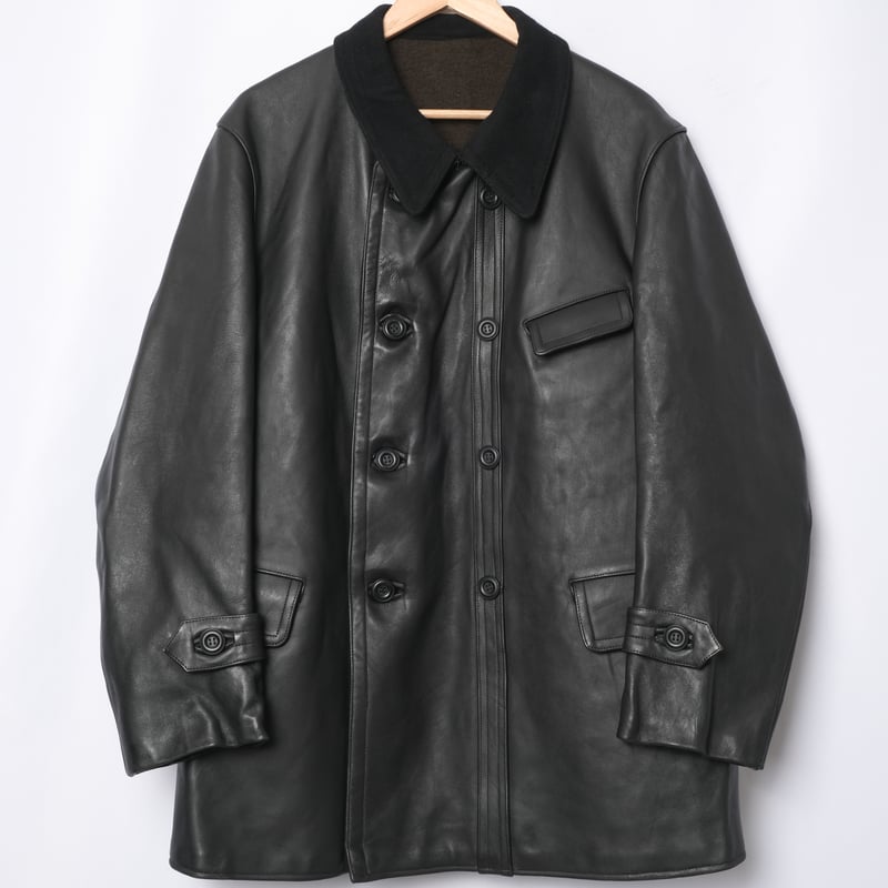 50-60s France Vintage Cuiron Leather Jacket Woo