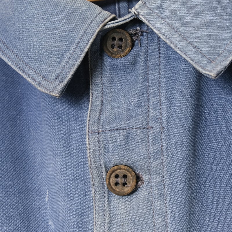 30-40s Le Mont St Michel Blue Twill Jacket Woo