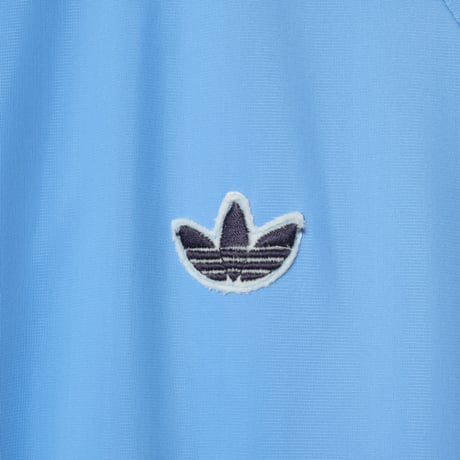 80s Vintage adidas Track Jacket Curve Pocket Light Blue × Navy (Made in Hungaria)