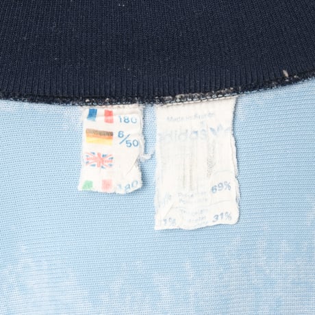 70-80s Vintage adidas Track Jacket Model  First Light Blue × Navy（Made in France）