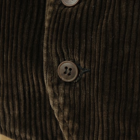 30s-40s Le Mont St Michel Corduroy×Black Moleskin Gilet