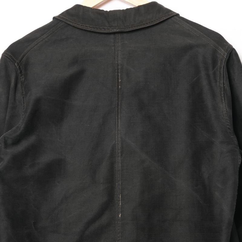 40s France Vintage OKOK Black Moleskin Jacket | 40s France Vintage OKOK Black Moleskin Jacket |