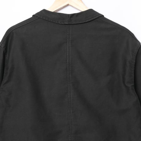 50-60s France Vintage Adolphe Lafont Black Moleskin Work Jacket