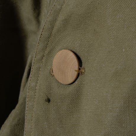 French Army M38 Motorcycle Coat  1st Wood Flat Button