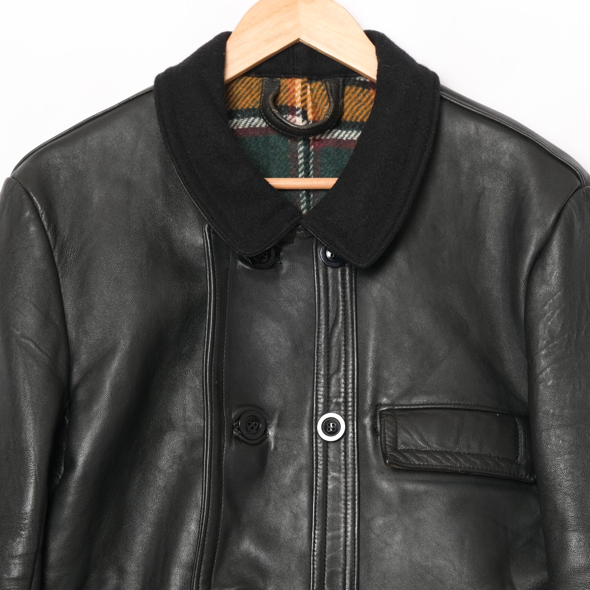 80s France Vintage Leather Jacket (Corbusier Ja...