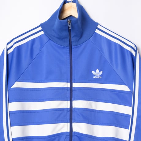 70-80s Vintage adidas Track Jacket Model First Blue × White (Made in England)