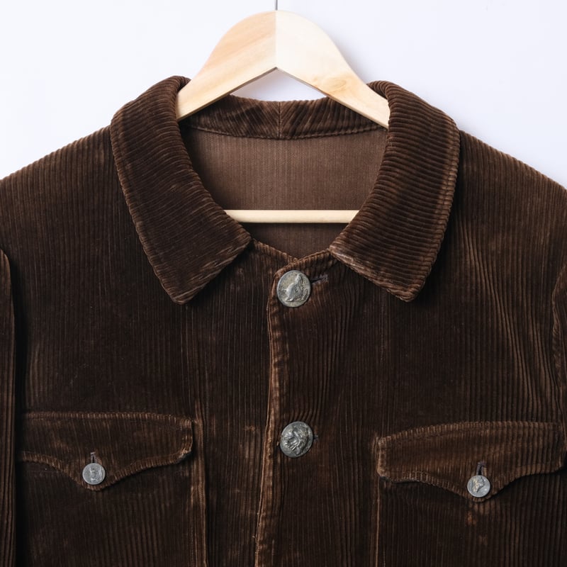 40-50s French Vintage Corduroy Hunting Jacket |...