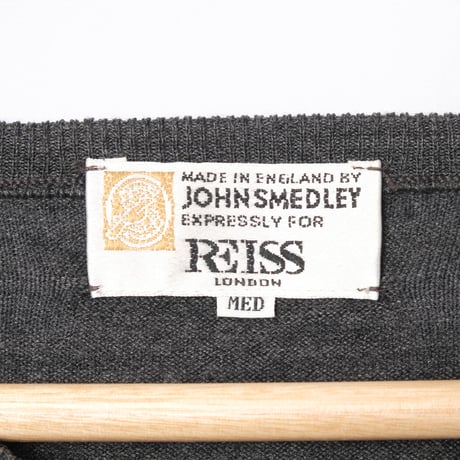 90s JOHN SMEDLEY × REISS Merino Wool Knit Pullover（Made in England）