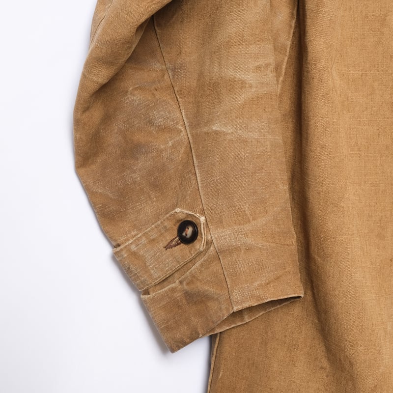 40-50s France Vintage METTEZ Linen Hunting Coat