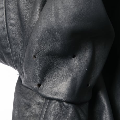 French Army Pilot Leather Jacket (Navy) Size96M With Liner