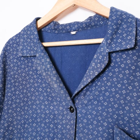 50-60s France Vintage Cotton Work Dress