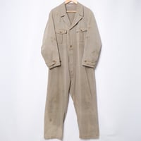 30-40s France Vintage LABOR Gray Cotton Twill All ln One