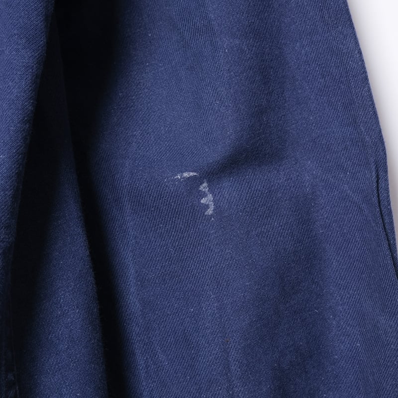 40-50s France Vintage VULCAIN Blue Cotton Twill