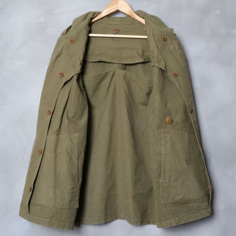 French Army M38 Motorcycle Coat  1st Wood Flat Button