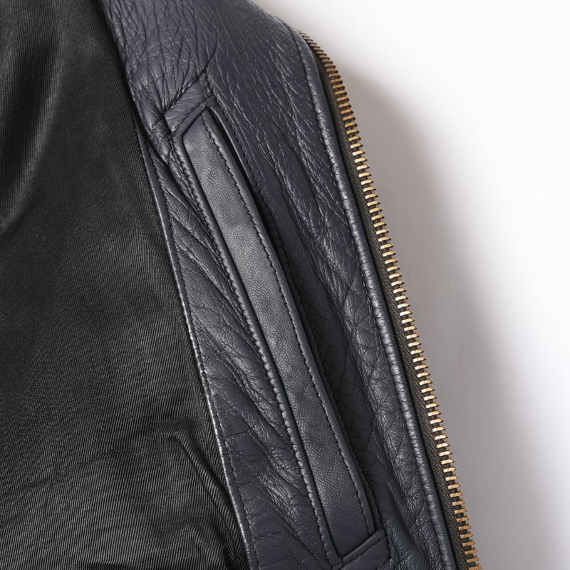 French Army Pilot Leather Jacket (Navy) Size96M