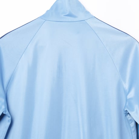 70-80s Vintage adidas Track Jacket Curve Pocket Light Blue × Navy