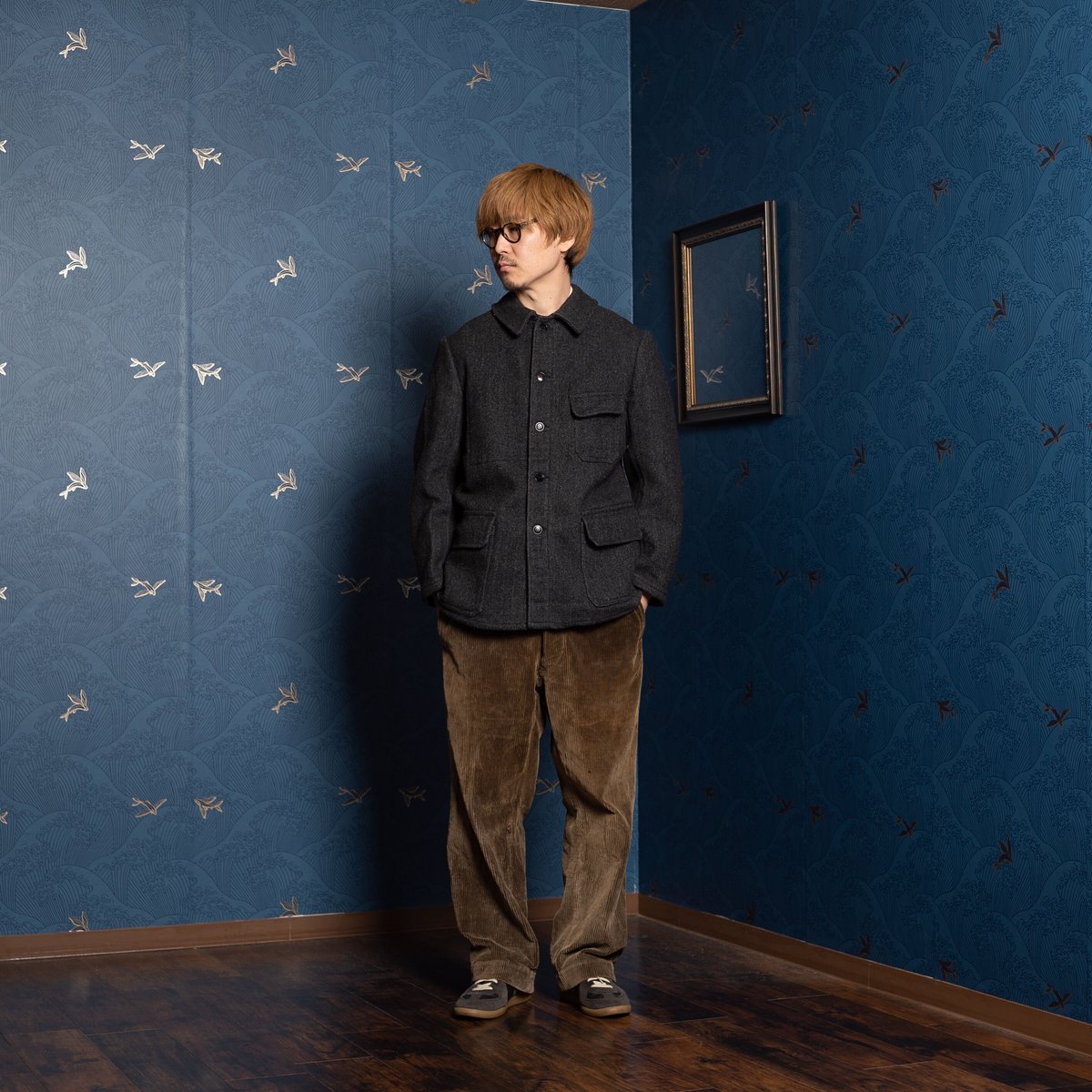 40s 50s France Vintage ファーマーズ ワーク ジャケット 40-50s France Vintage JANKEY Wool Farmers Work