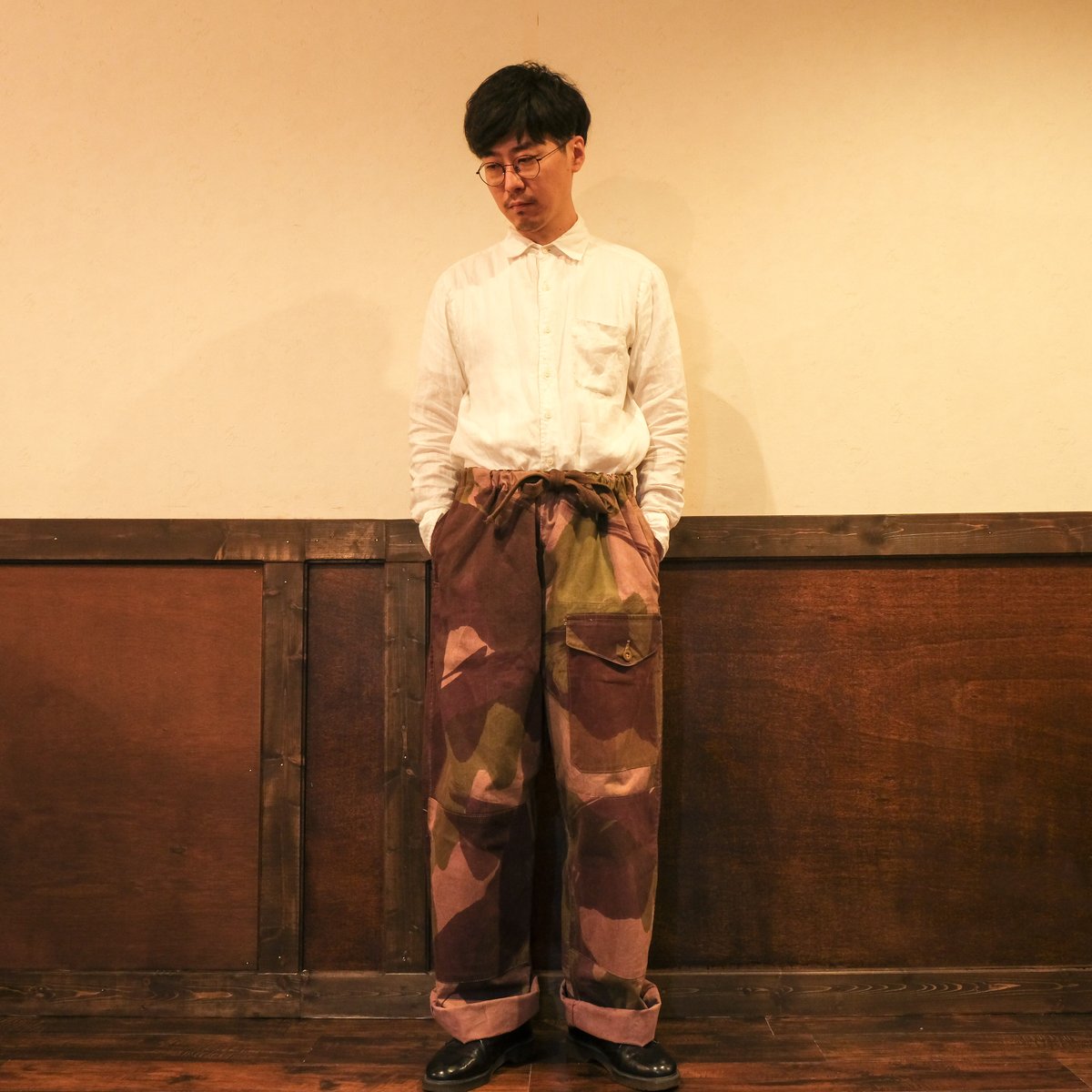(40's 英国陸軍)S.A.S オーバーパンツ　後染め　vintage 40s イギリス軍 SAS サス オーバーパンツ（40´s 英国陸軍)S.A.S