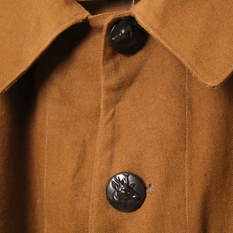 40s France Vintage SOMLYS Cotton Linen Hunting Jacket Dead Stock