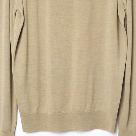90s JOHN SMEDLEY Merino Wool Knit Polo Shirt Green（Made in England)
