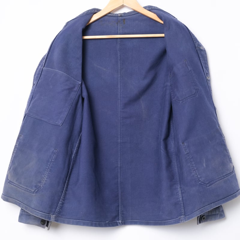 1940's blue moleskin work jacket管理No030304001