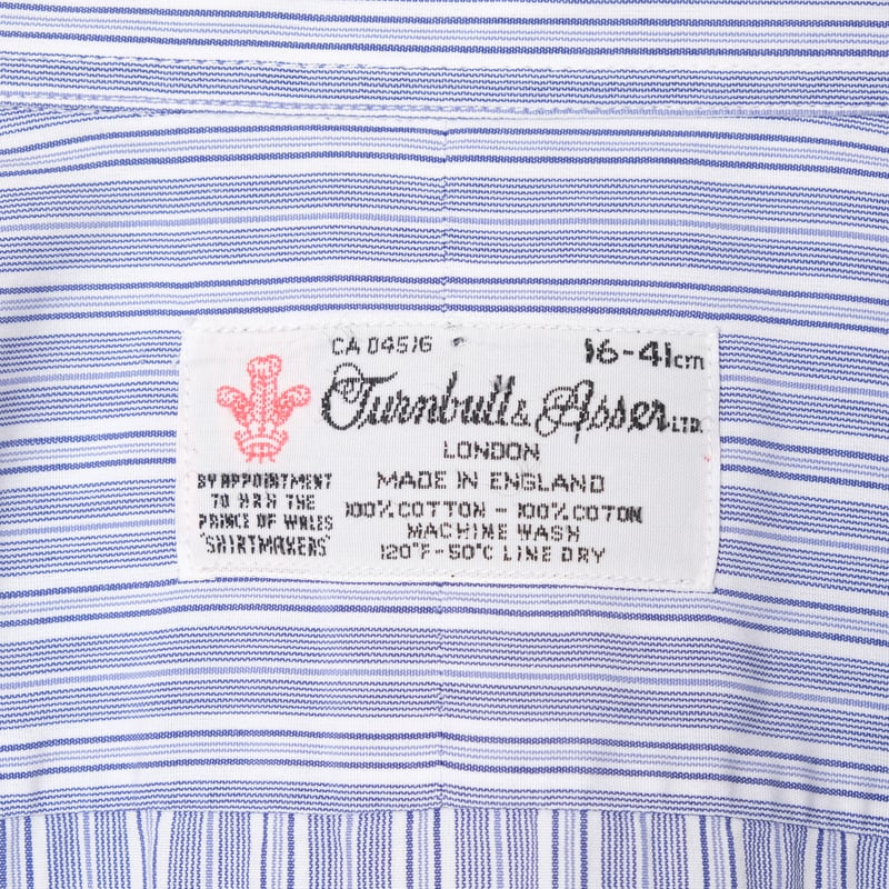 90s Turnbull&Asser Sea Island Cotton Striped sh