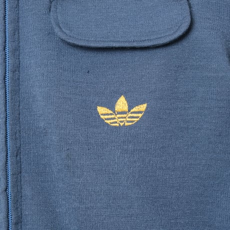 70s Vintage adidas Ventex Knit Jacket Blue Gray (Made in France)