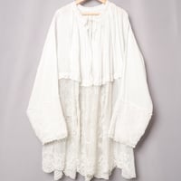 -30s France Antique Linen Church Smock