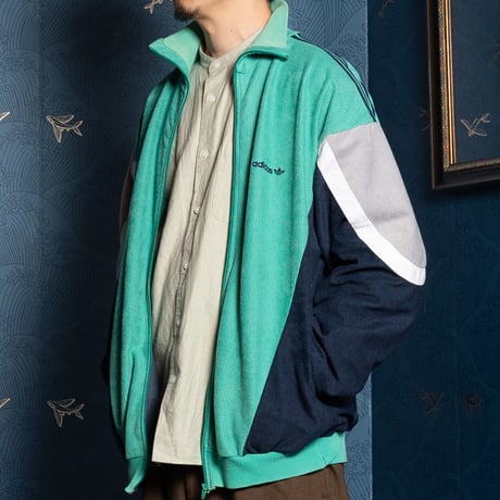 80s Vintage adidas Ventex Track Jacket Green (Made in France)