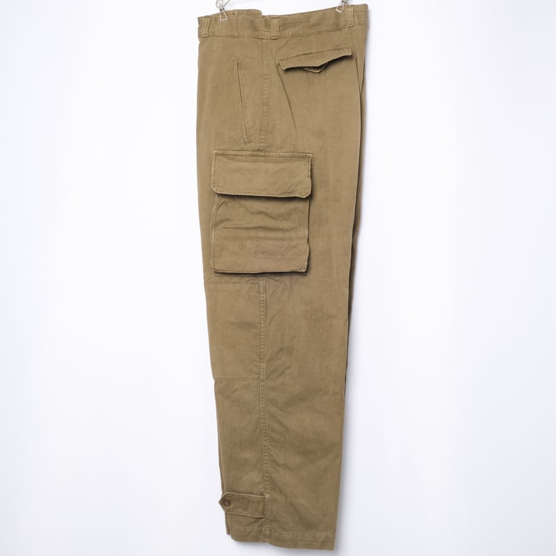 m47 後期　33 後期型】フランス軍 M47 カーゴパンツ 33 ヘリンボーン 実物 軍