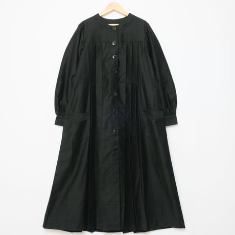 40-50s  Light Black Moleskin Work Dress Dead Stock
