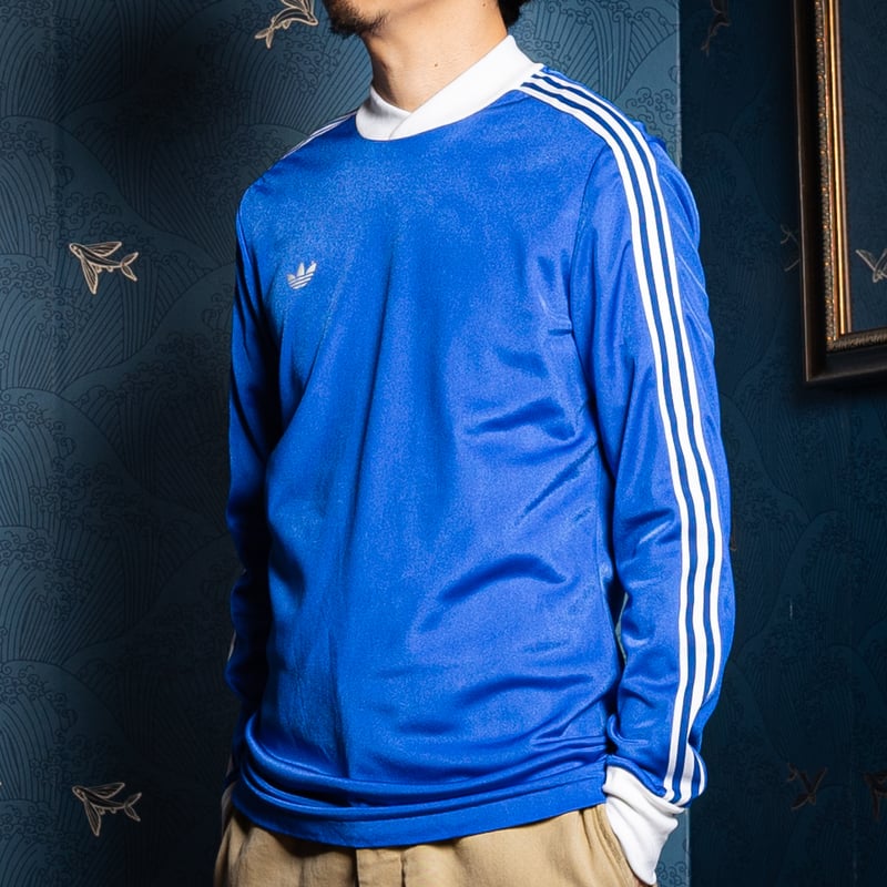 70-80s Vintage adidas Ventex Game Shirt Blue (M