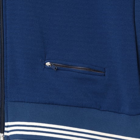 60s Vintage adidas Ventex Collarless Track Jacket Early World Mark Navy（Made in France）