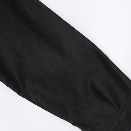 40s France Vintage Le Mont Saint Michel Black Moleskin Work Jacket