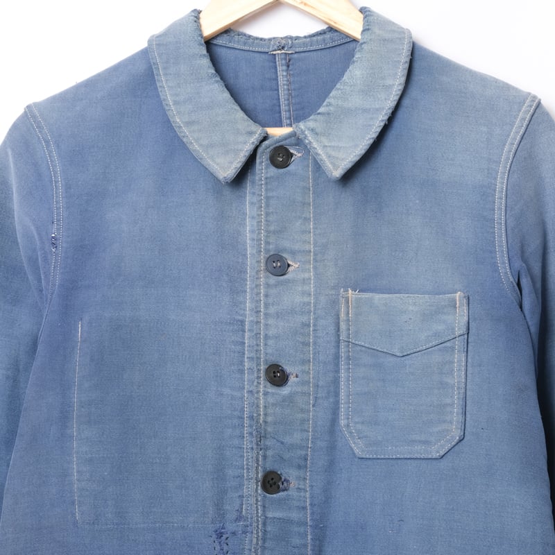 40-50s France Vintage Au Vrai Gaillard Blue Mol